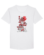 Japan Emperor Tricou mânecă scurtă guler larg Bărbat Skater
