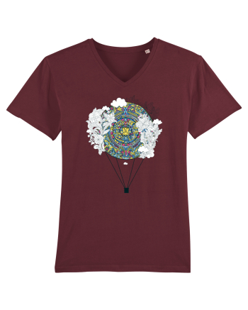 Aztec Calendar Burgundy