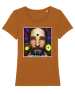 jesus at disco Tricou mânecă scurtă guler larg fitted Damă Expresser