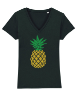 Pineaple Vibes Tricou mânecă scurtă guler V Damă Evoker