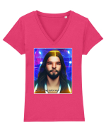 isus la disco Tricou mânecă scurtă guler V Damă Evoker