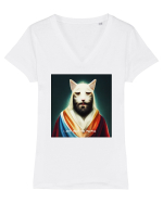 cats gods help Tricou mânecă scurtă guler V Damă Evoker