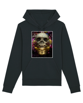 flower skull Black