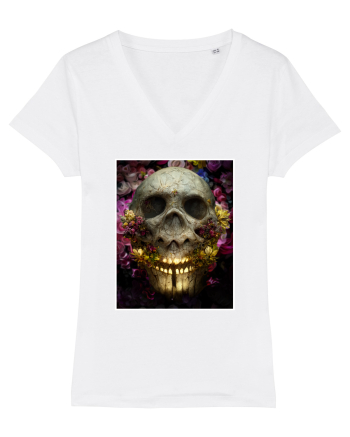 flower skull White