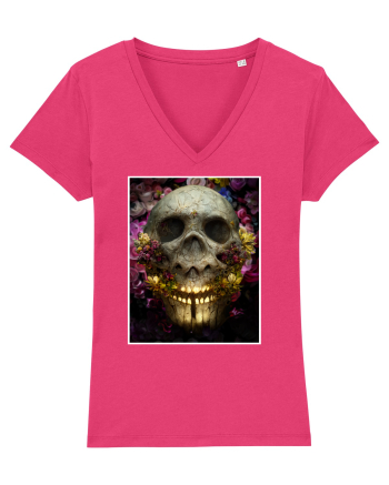 flower skull Raspberry