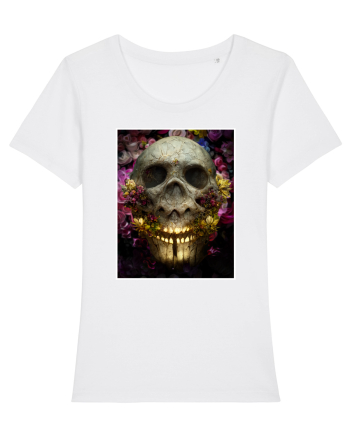 flower skull White