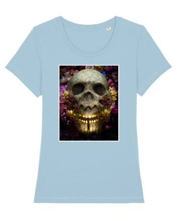 flower skull Sky Blue