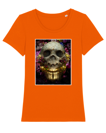 flower skull Bright Orange