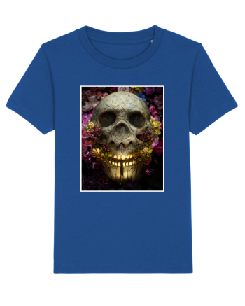 flower skull Majorelle Blue