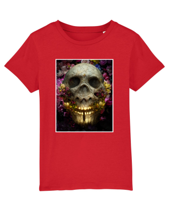 flower skull Red