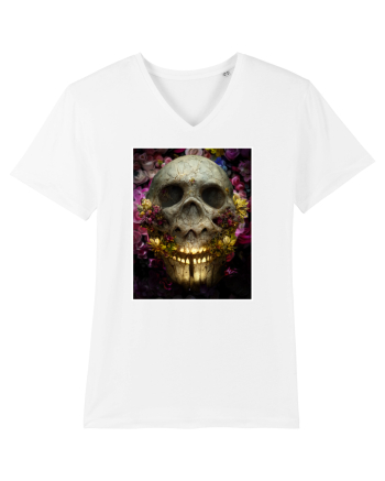 flower skull White
