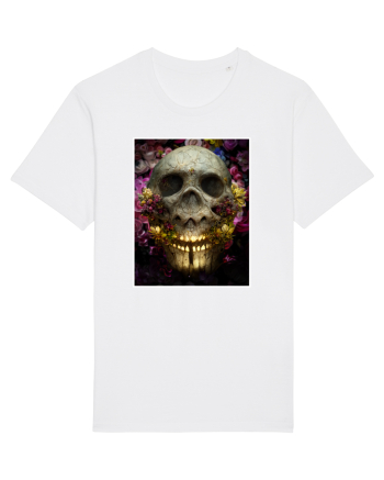 flower skull White
