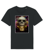flower skull Tricou mânecă scurtă Unisex Rocker