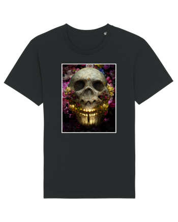 flower skull Black