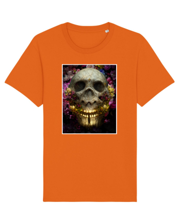 flower skull Bright Orange