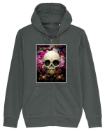 skull flowers Hanorac cu fermoar Unisex Connector