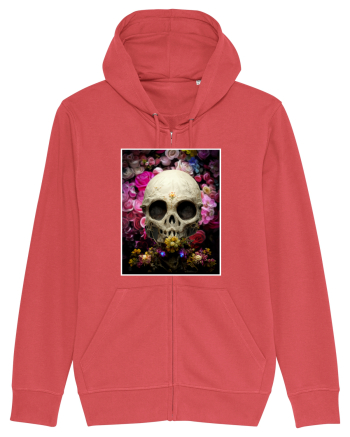 skull flowers Carmine Red