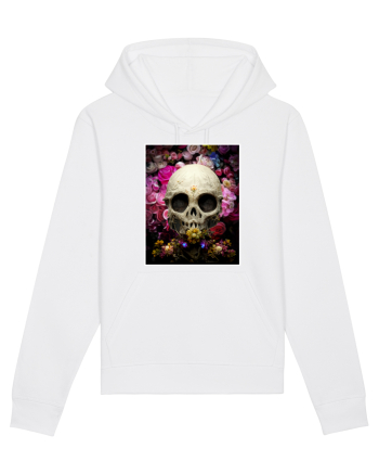 skull flowers White
