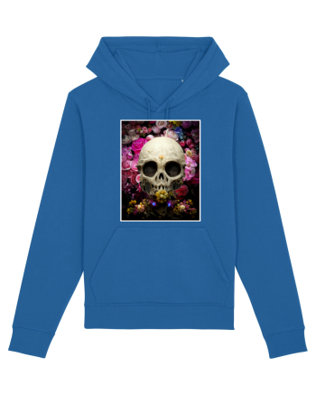 skull flowers Royal Blue