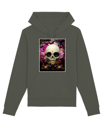 skull flowers Khaki