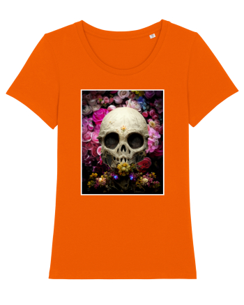 skull flowers Bright Orange