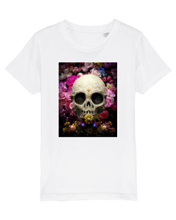 skull flowers White