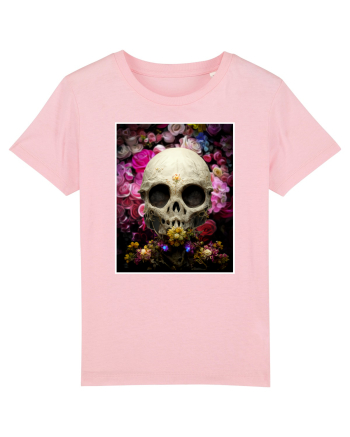 skull flowers Cotton Pink