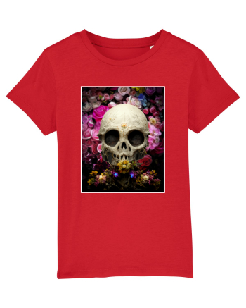 skull flowers Red