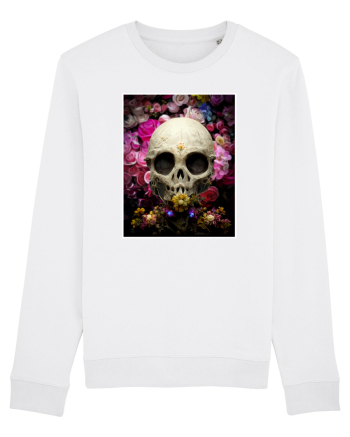 skull flowers White