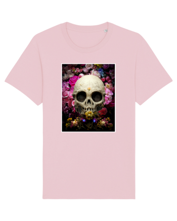 skull flowers Cotton Pink