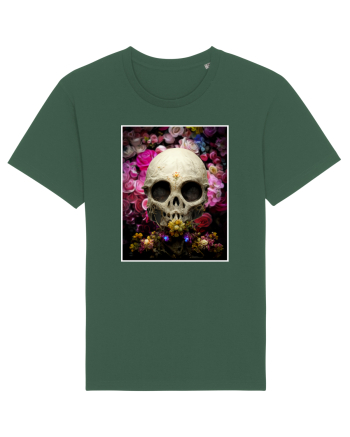 skull flowers Bottle Green