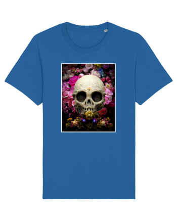 skull flowers Royal Blue