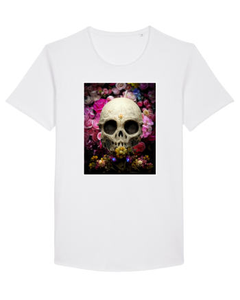 skull flowers White
