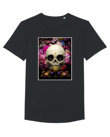 skull flowers Black