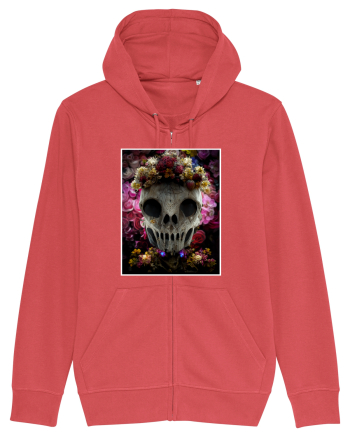 flower skull Carmine Red