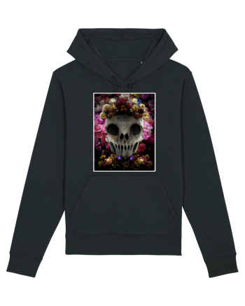 flower skull Black