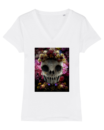 flower skull White