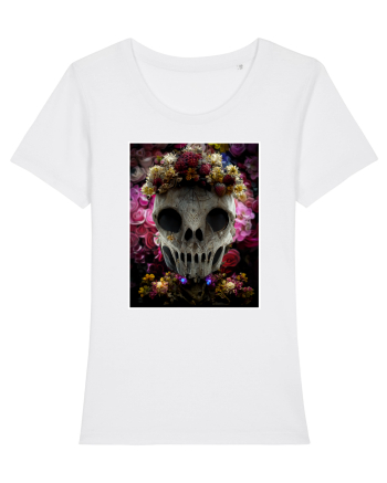 flower skull White