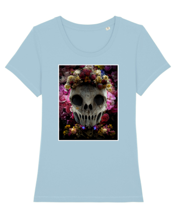 flower skull Sky Blue