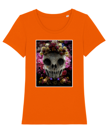 flower skull Bright Orange