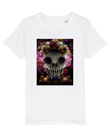 flower skull White