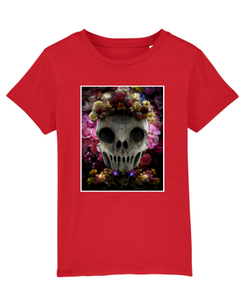 flower skull Red