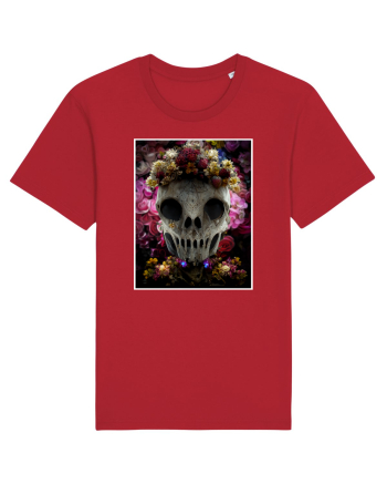 flower skull Red