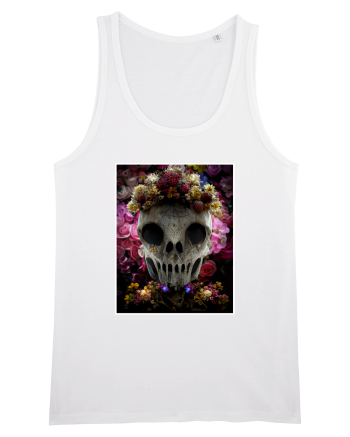 flower skull White
