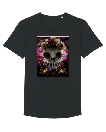 flower skull Black
