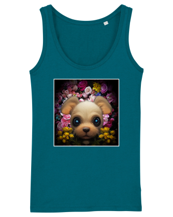 dog in flowers Ocean Depth