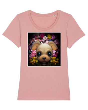 dog in flowers Canyon Pink