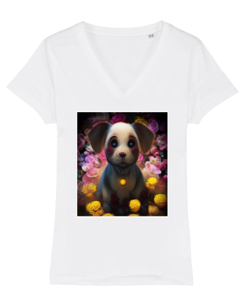 very cute dog White