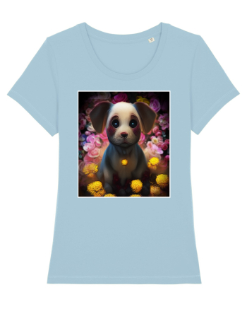 very cute dog Sky Blue