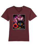 pisica neagra Tricou mânecă scurtă guler V Bărbat Presenter